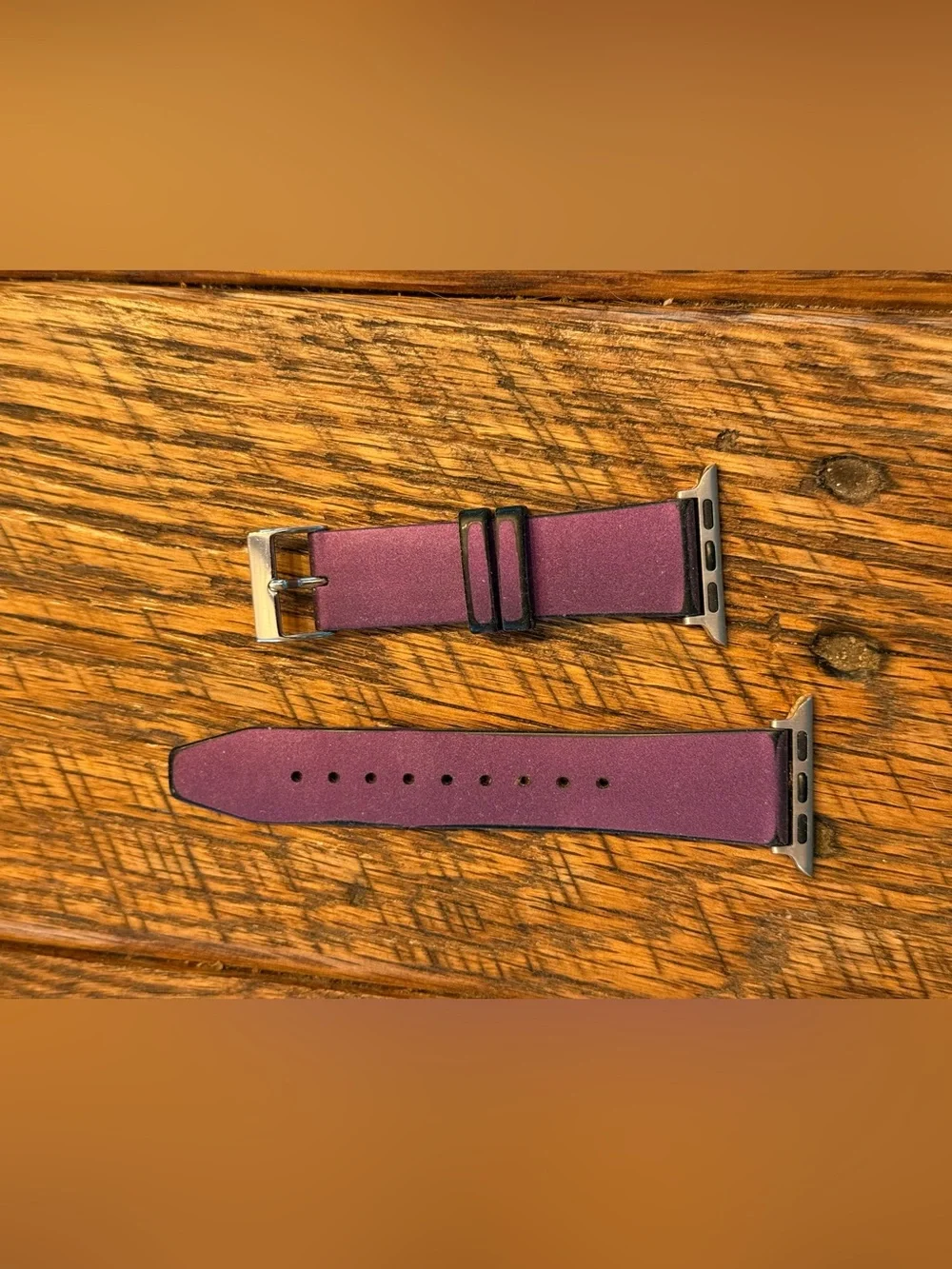 Rebecca Minkoff Purple Silicone Watch Strap with Silver Buckle